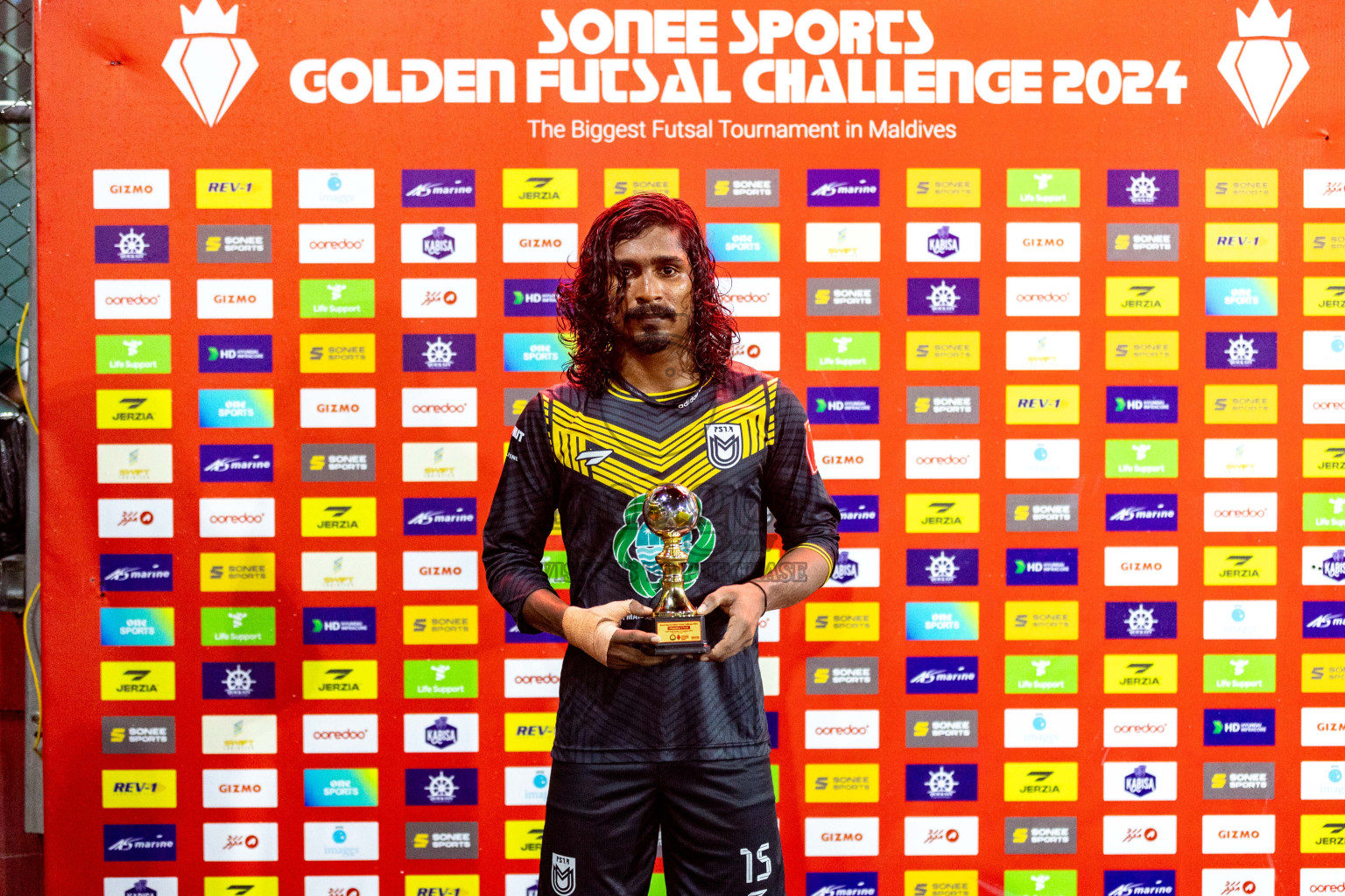 F Magoodhoo vs F Feeali in Day 17 of Golden Futsal Challenge 2024 was held on Wednesday, 31st January 2024, in Hulhumale', Maldives Photos: Hassan Simah / images.mv