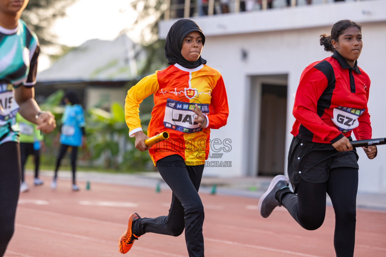 Day 5 of MWSC Interschool Athletics Championships 2024 held in Hulhumale Running Track, Hulhumale, Maldives on Wednesday, 13th November 2024. Photos by: Ismail Thoriq / Images.mv