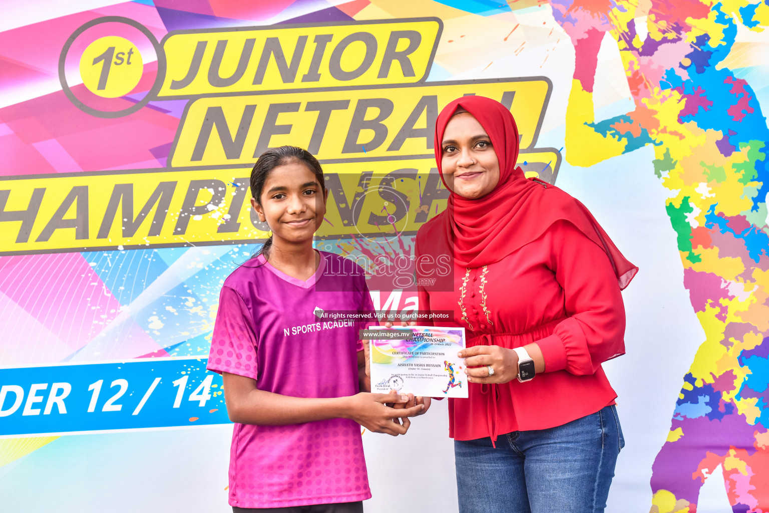 Final of Junior Netball Championship 2022 held in Male', Maldives on 19th March 2022. Photos by Nausham Waheed