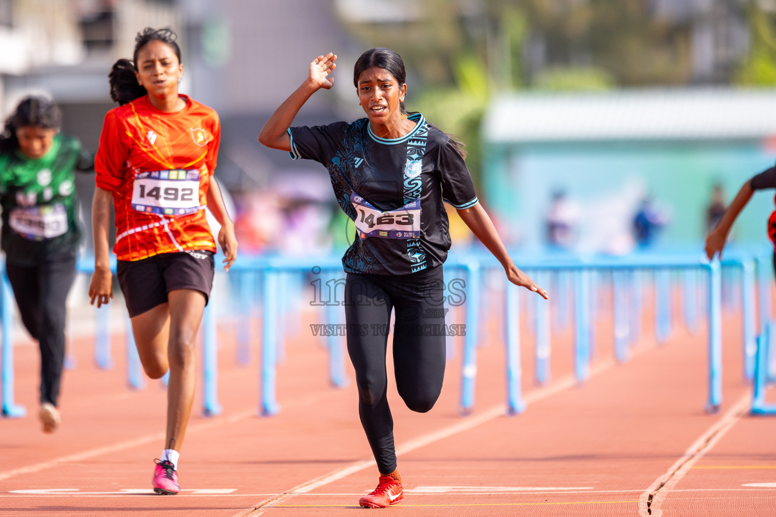 Day 5 of MWSC Interschool Athletics Championships 2024 held in Hulhumale Running Track, Hulhumale, Maldives on Wednesday, 13th November 2024. Photos by: Raif Yoosuf / Images.mv