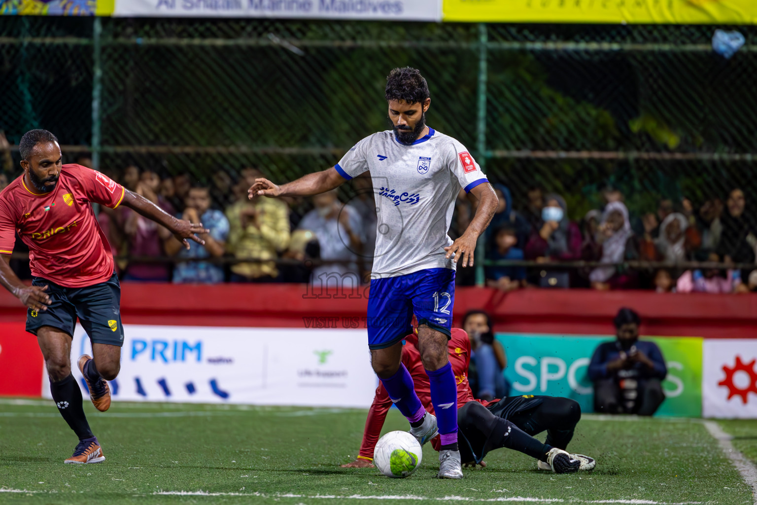 Dh Kudahuvadhoo vs F Bilehdhoo in Zone 5 Final on Day 38 of Golden Futsal Challenge 2024 which was held on Friday, 23rd February 2024, in Hulhumale', Maldives Photos: Ismail Thoriq / images.mv