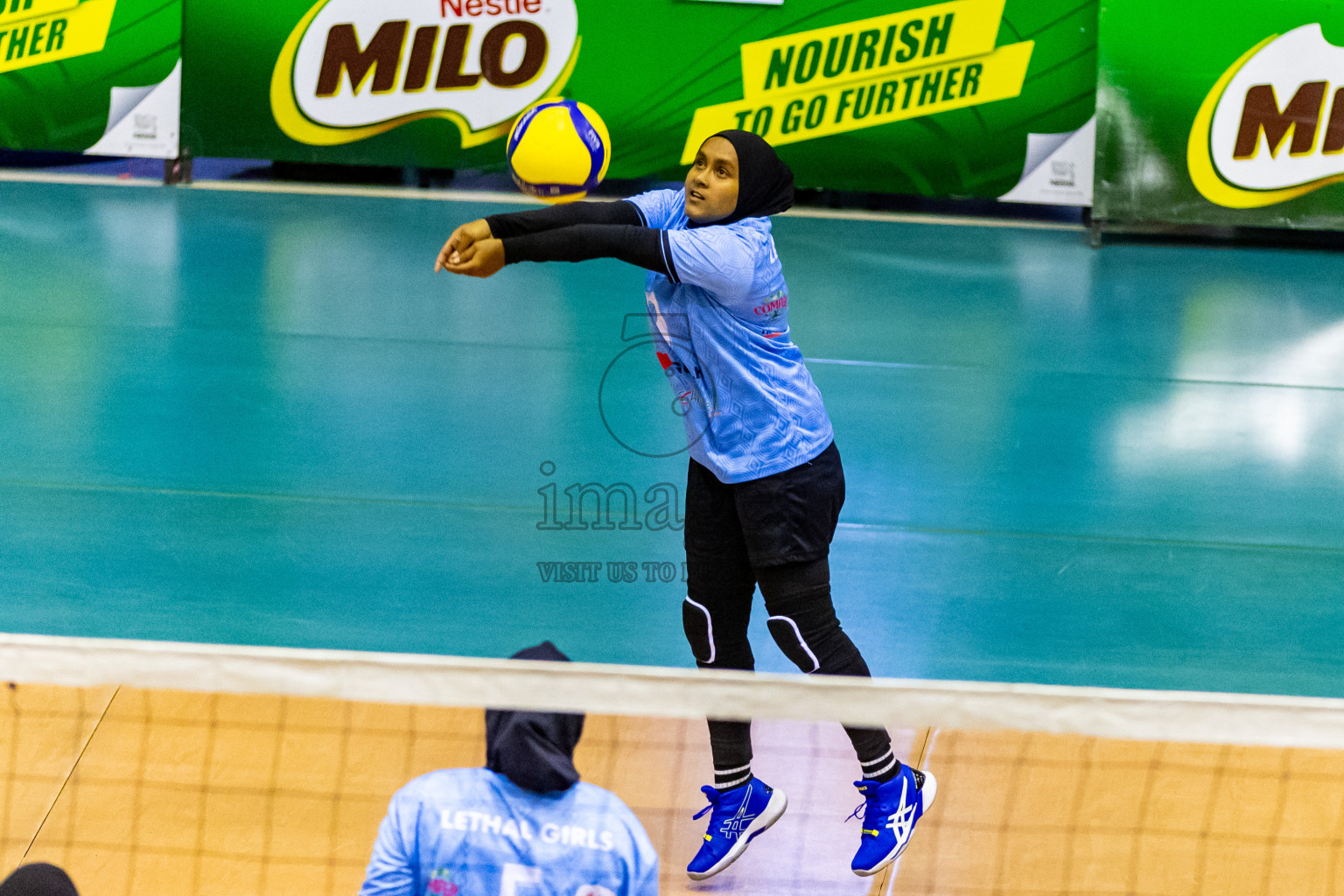 Day 2 of Women's Division of Milo VAM Cup 2024 held in Male', Maldives on Wednesday, 9th July 2024 at Social Center Indoor Hall Photos By: Nausham Waheed / images.mv