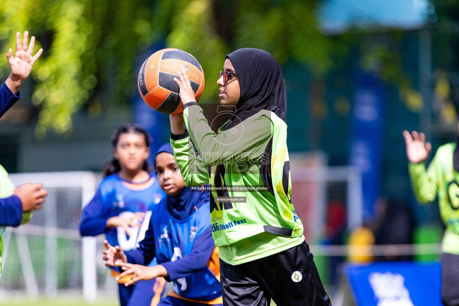 Day 1 of Nestle' Kids Netball Fiesta 2023 held in Henveyru Stadium, Male', Maldives on Thursday, 30th November 2023. Photos by Nausham Waheed / Images.mv