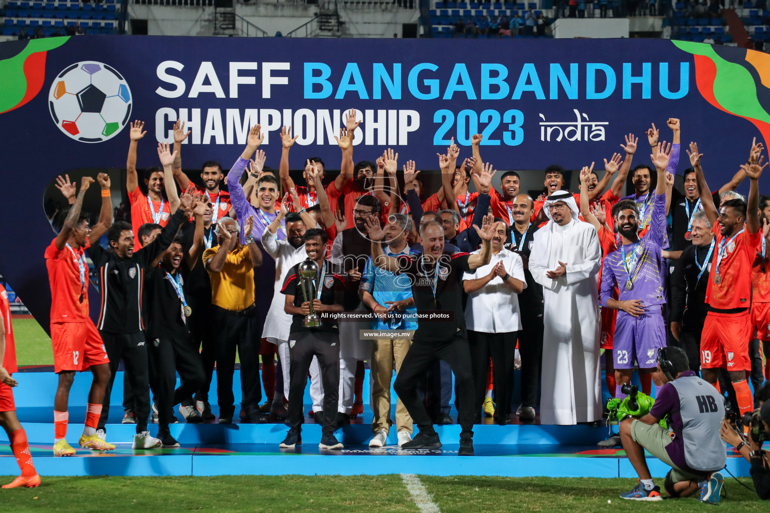 Kuwait vs India in the Final of SAFF Championship 2023 held in Sree Kanteerava Stadium, Bengaluru, India, on Tuesday, 4th July 2023. Photos: Nausham Waheed, Hassan Simah / images.mv