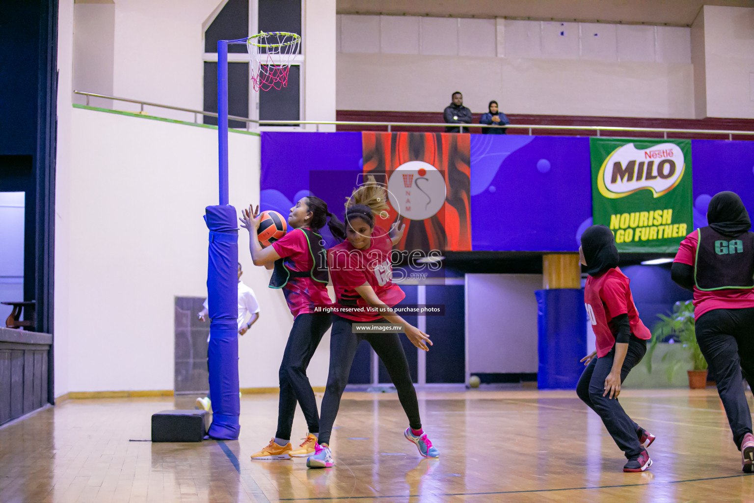 Lorenzo Sports Club vs United Unity Sports Club in the Milo National Netball Tournament 2022 on 17 July 2022, held in Social Center, Male', Maldives. Photographer: Ahmed Dhaadh / Images.mv