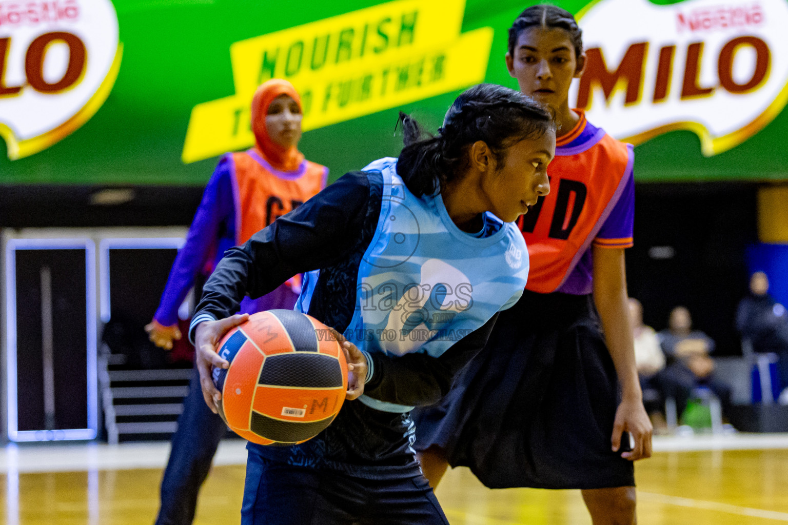 Day 14 of 25th Inter-School Netball Tournament was held in Social Center at Male', Maldives on Sunday, 25th August 2024. Photos: Nausham Waheed / images.mv