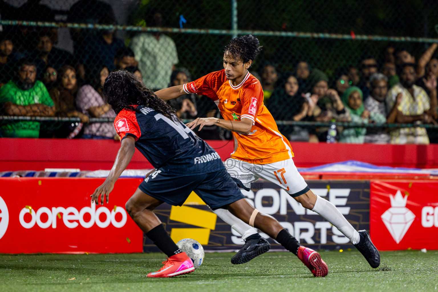 Thaa Hirilandhoo vs L Isdhoo in zone round Day 30 of Golden Futsal Challenge 2025 was held on Monday , 3rd February 2025, in Hulhumale', Maldives. Photos: Nausham Waheed / images.mv