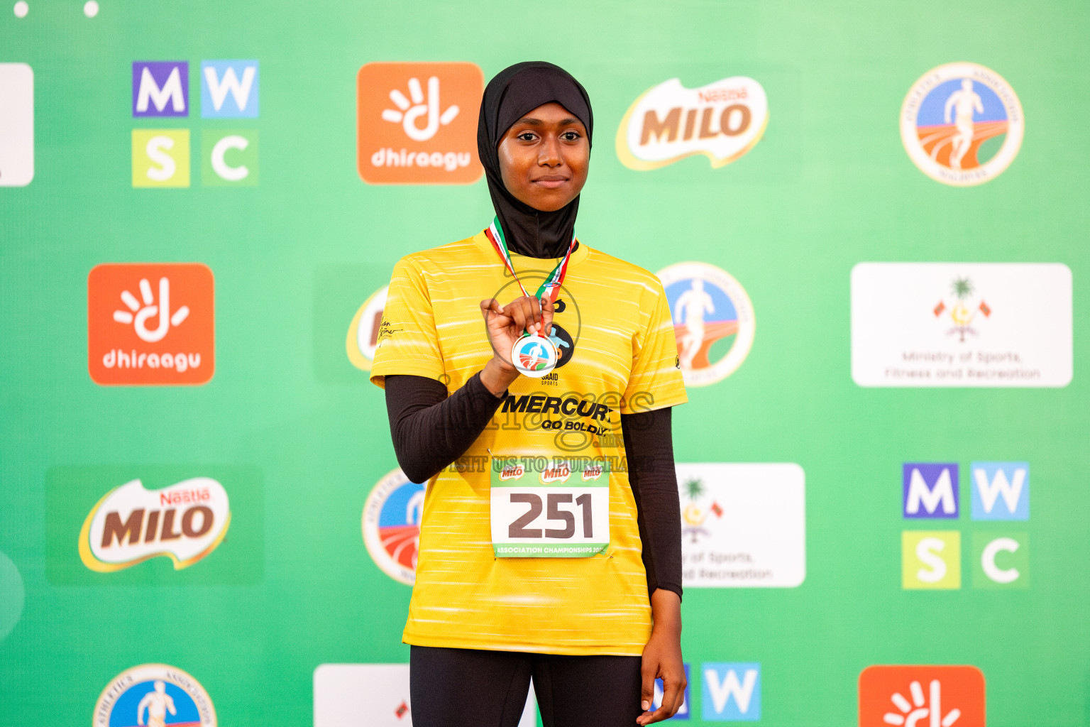 Day 2 of 12th Milo Association Championships was held in Ekuveni Track at Male', Maldives on Friday, 25th April 2025. Photos: Hassan Simah / images.mv