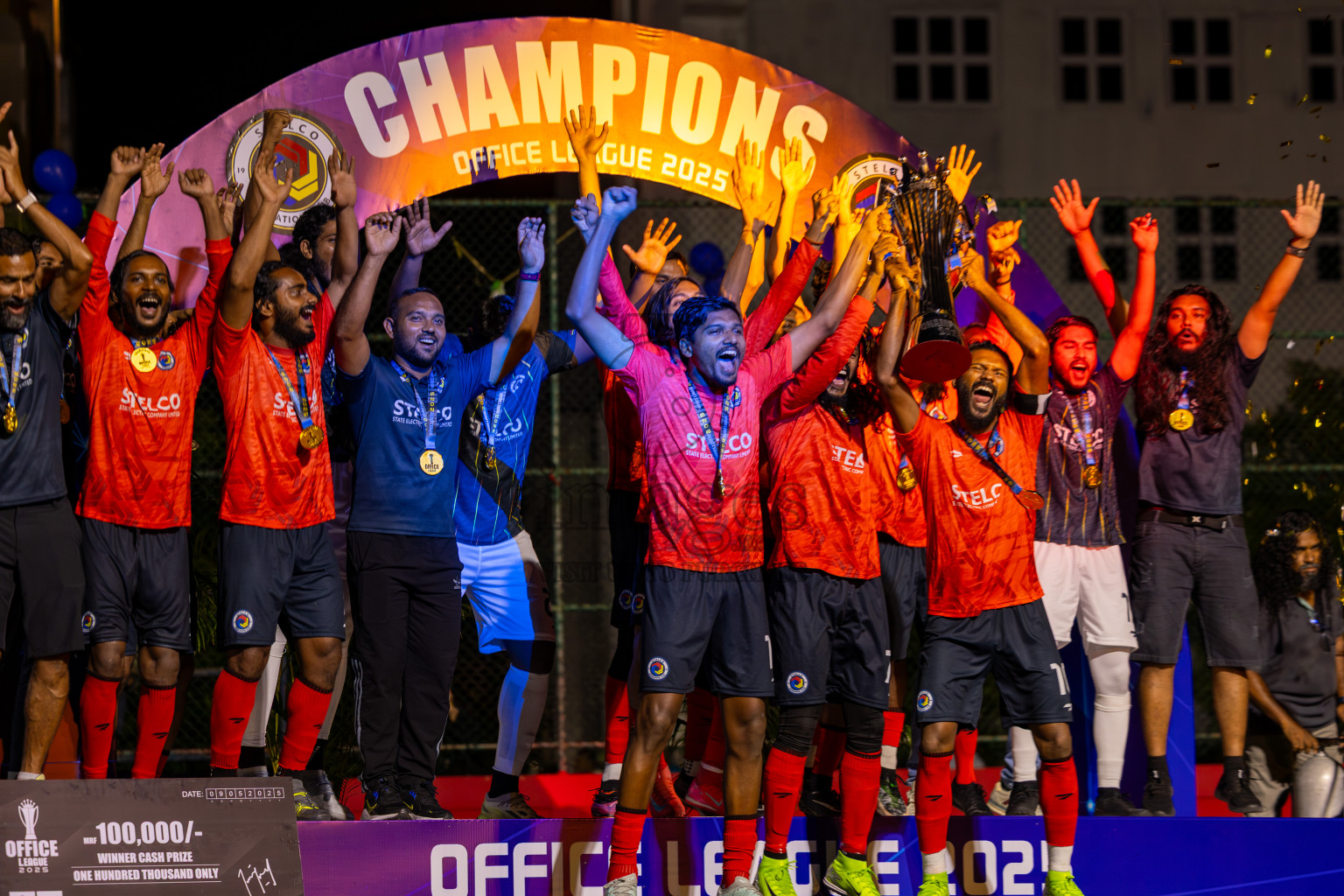 Police Club vs STELCO RC in the Final of Office League 2025 was held on Friday, 9th May 2025 in Hulhumale', Maldives. Photos: Ismail Thoriq / images.mv