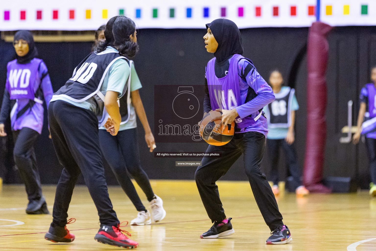 Day 11 of 24th Interschool Netball Tournament 2023 was held in Social Center, Male', Maldives on 6th November 2023. Photos: Nausham Waheed / images.mv