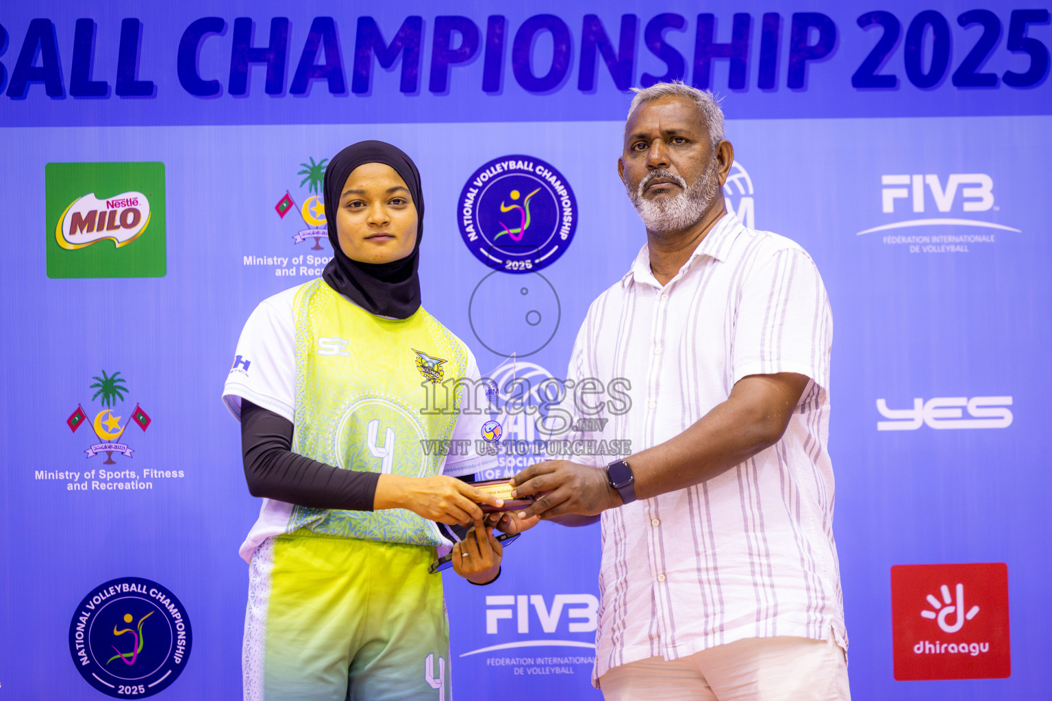 Police Club vs Club Wamco in the Final of Women's Division of National Volleyball League 2025 held in Male', Maldives on Sunday, 27th April 2025 at Social Center Indoor Hall Photos By: Nausham Waheed / images.mv