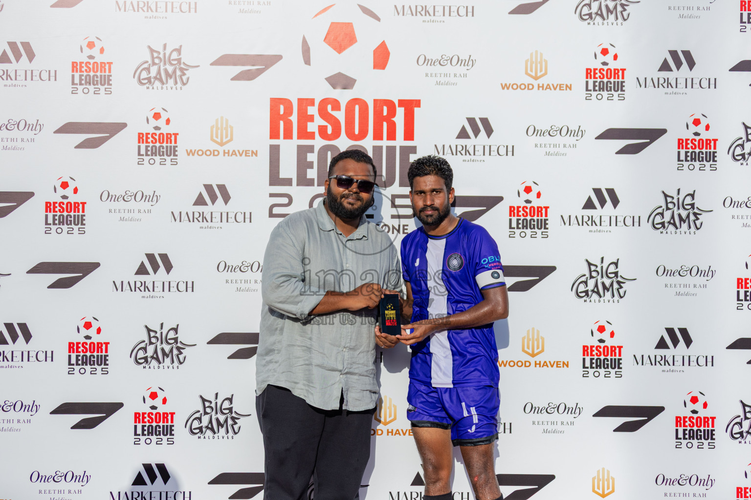 Oaga vs Oblu Experience in Resort League 2025 (North Male Zone) day 10 was held on Friday, 12th September 2025 in One And Only Reethi Rah Maldives Resort, Photos: Areef Adam / images.mv