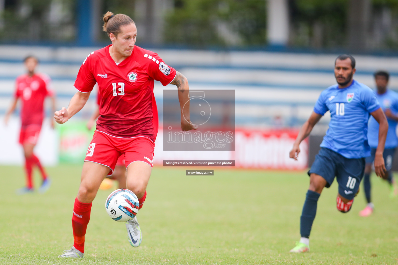 Lebanon vs Maldives in SAFF Championship 2023 held in Sree Kanteerava Stadium, Bengaluru, India, on Tuesday, 28th June 2023. Photos: Nausham Waheed, Hassan Simah / images.mv