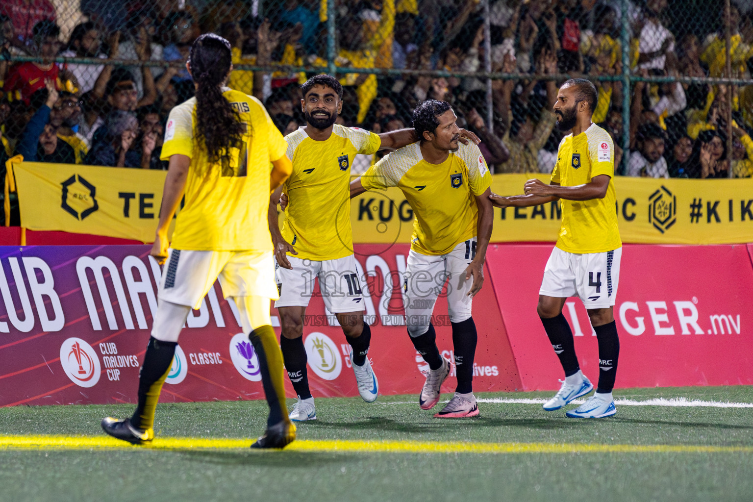 RRC vs MPL in the Semi Finals of Club Maldives Cup 2024 held in Rehendi Futsal Ground, Hulhumale', Maldives on Monday, 14th October 2024. Photos: Hassan Simah / images.mv