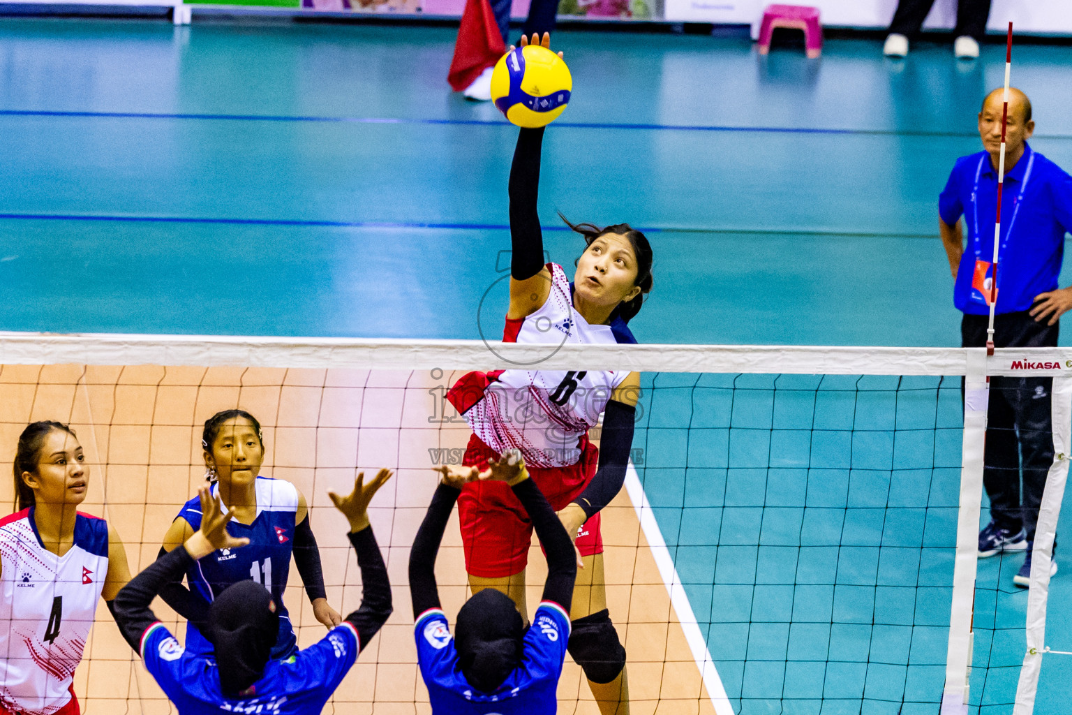 Nepal vs Maldives in Third Place Match of CAVA U20 Woman's Volleyball Championship 2024 was held in Social Center, Male', Maldives on 23rd July 2024. Photos: Nausham Waheed / images.mv