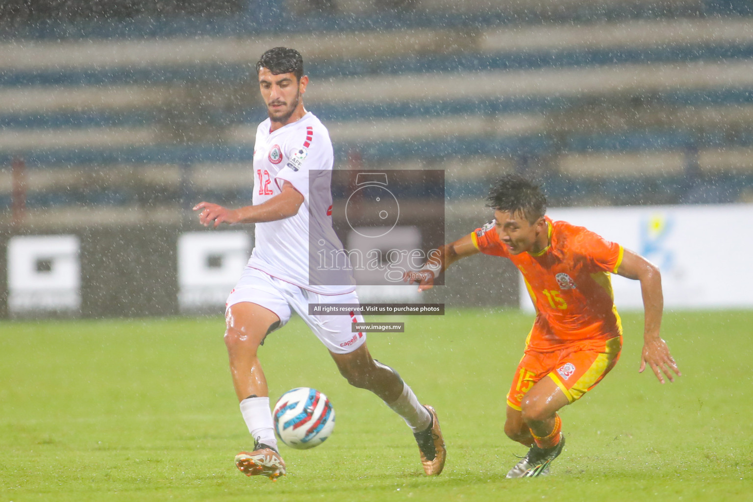 Bhutan vs Lebanon in SAFF Championship 2023 held in Sree Kanteerava Stadium, Bengaluru, India, on Sunday, 25th June 2023. Photos: Hassan Simah / images.mv