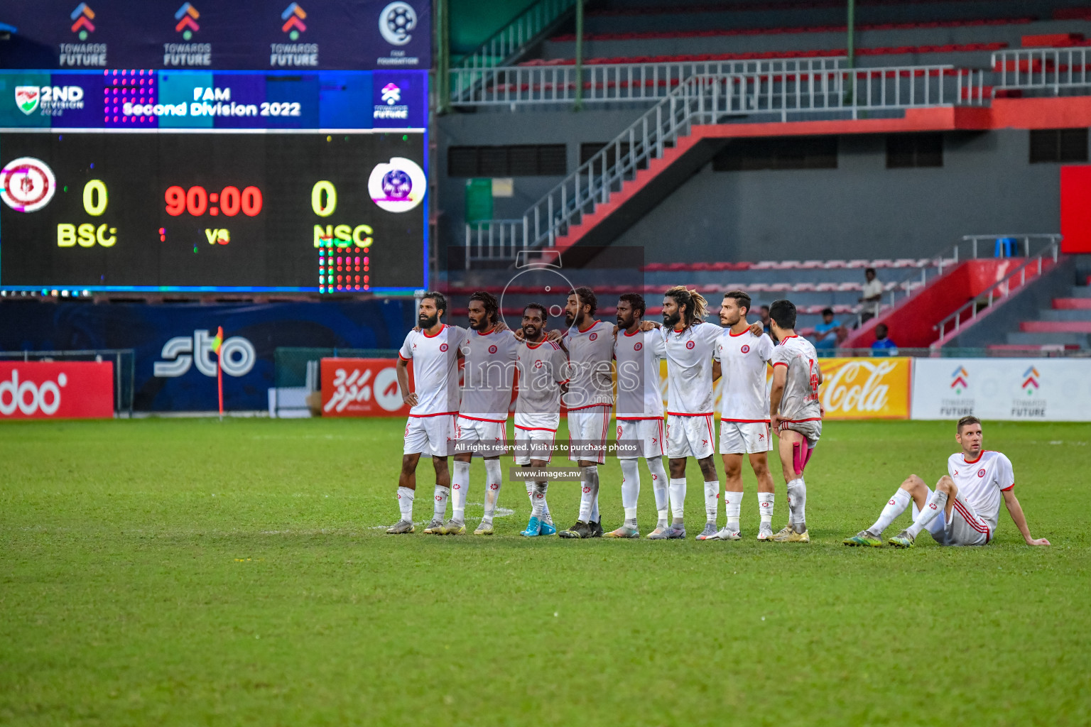 Buru Sports Club vs New Radiant Sports Club in the 2nd Division 2022 on 14th Aug 2022, held in National Football Stadium, Male', Maldives Photos: Nausham Waheed / Images.mv