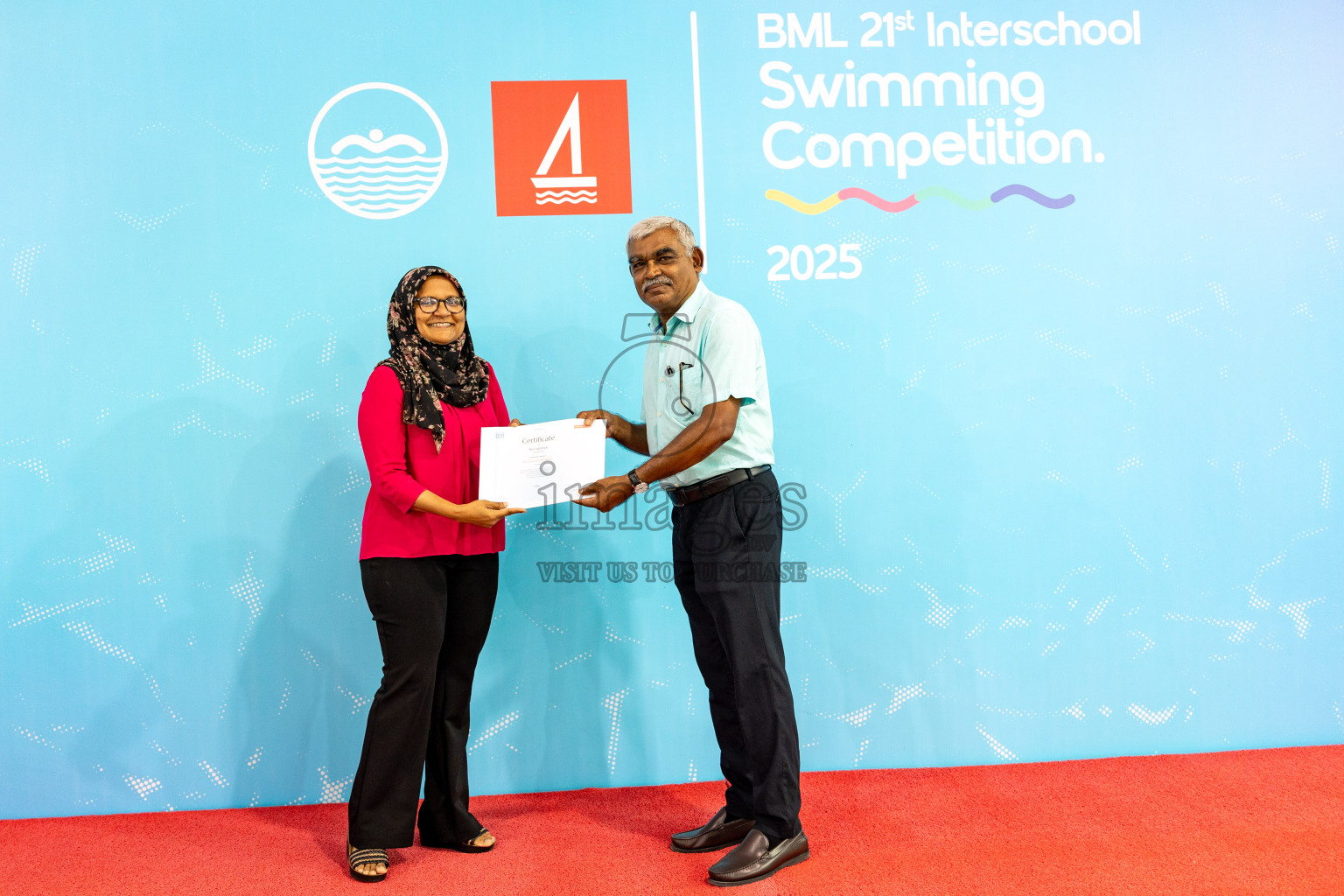 Closing Ceremony of BML 21st Interschool Swimming Competition 2025 .was held in Hulhumale' Swimming Pool, Hulhumale', Maldives on Saturday, 18th October 2025. 
Photos: Hassan Simah / images.mv