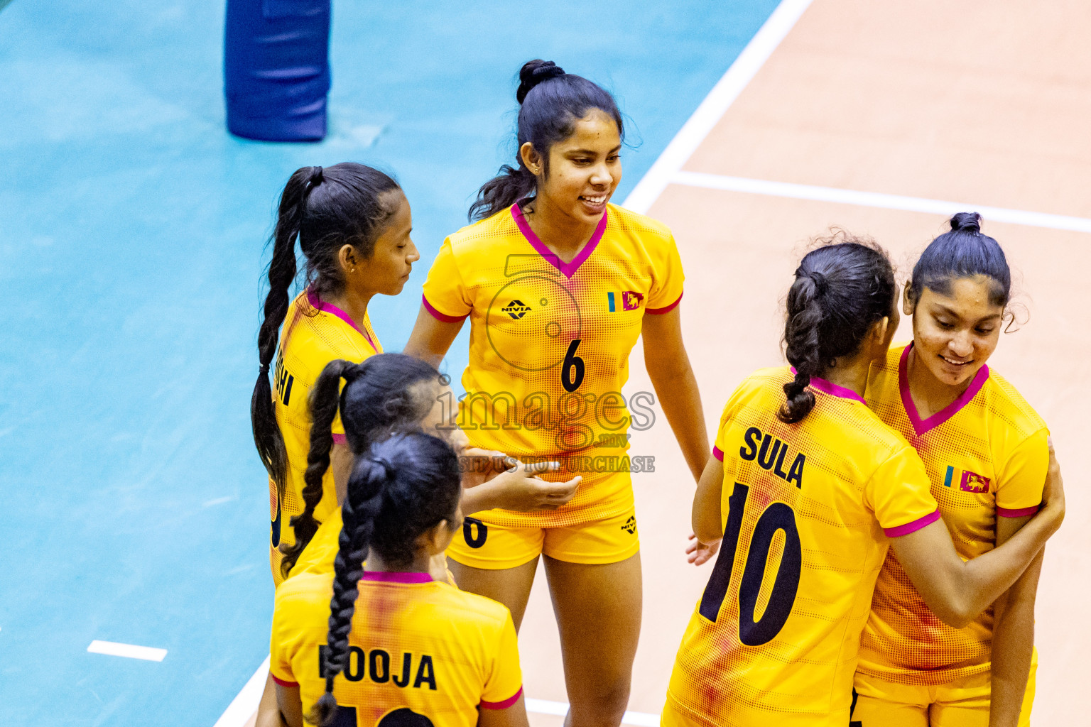 Maldives vs Sri Lanka in Day 2 of CAVA U20 Woman's Volleyball Championship 2024 was held in Social Center, Male', Maldives on 19th July 2024. Photos: Nausham Waheed / images.mv