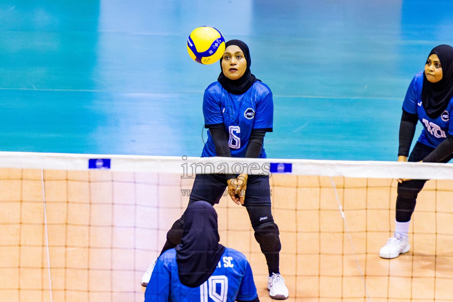 Asdhiqa Sports Club vs Flexor Sports Club in Day 5 of Women's Division of VAM Cup 2025 held in Male', Maldives on Sunday, 13th April 2025 at Social Center Indoor Hall Photos By: Nausham Waheed / images.mv