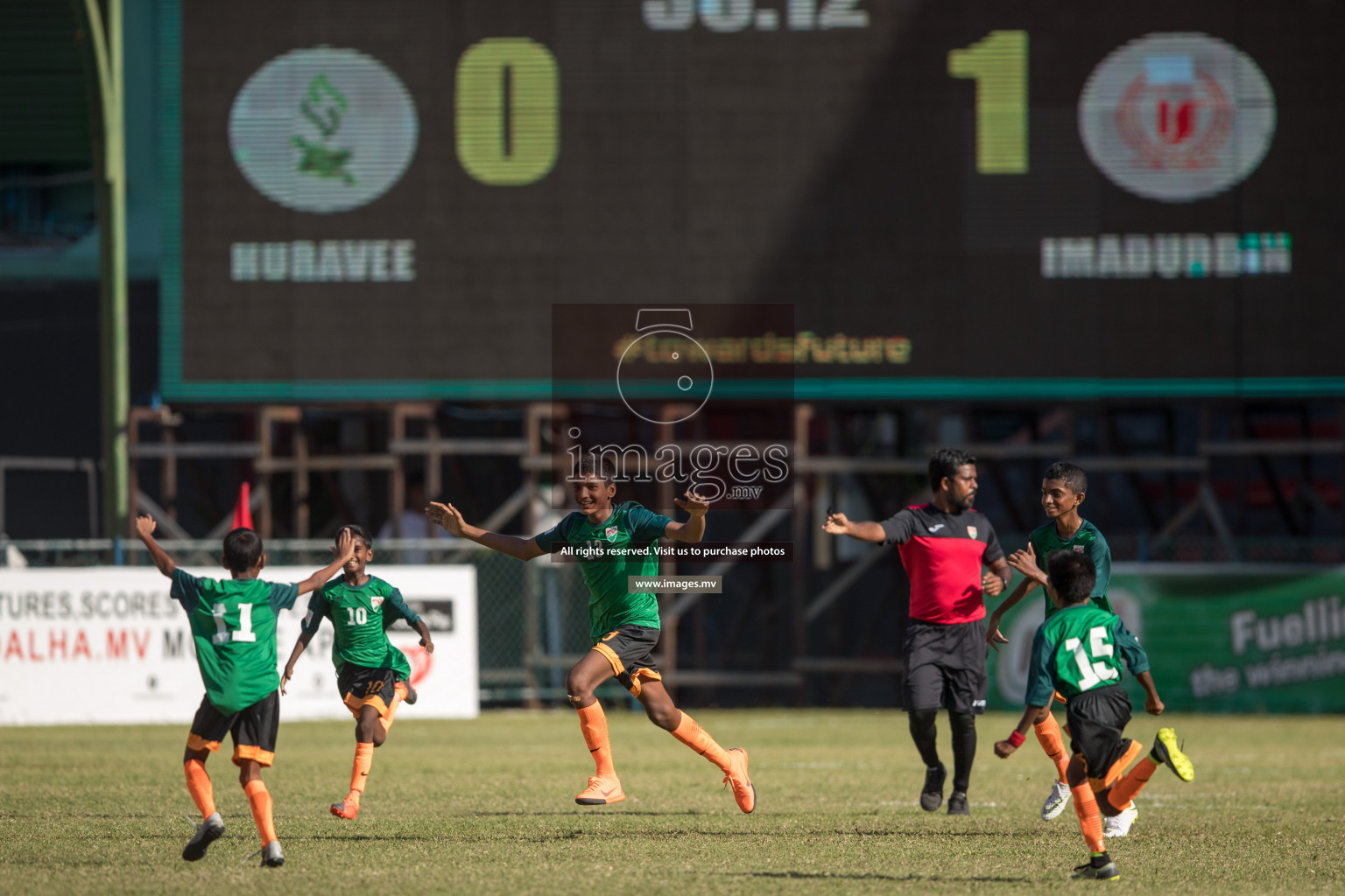 Imaduddin School vs Huravi School in MAMEN Inter School Football Tournament 2019 (U13) in Male, Maldives on 27th March 2019, Photos: Suadh Abdul Sattar / images.mv