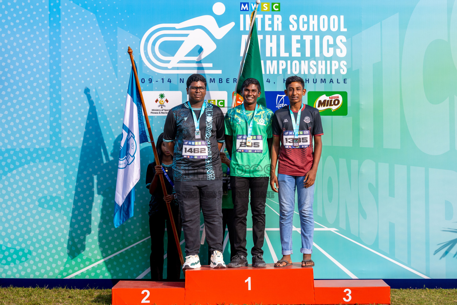 Day 5 of MWSC Interschool Athletics Championships 2024 held in Hulhumale Running Track, Hulhumale, Maldives on Wednesday, 13th November 2024. Photos by: Ismail Thoriq / Images.mv