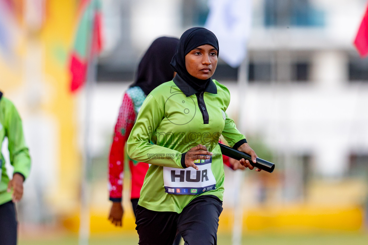 Day 4 of MWSC Interschool Athletics Championships 2024 held in Hulhumale Running Track, Hulhumale, Maldives on Tuesday, 12th November 2024. Photos by: Nausham Waheed / Images.mv