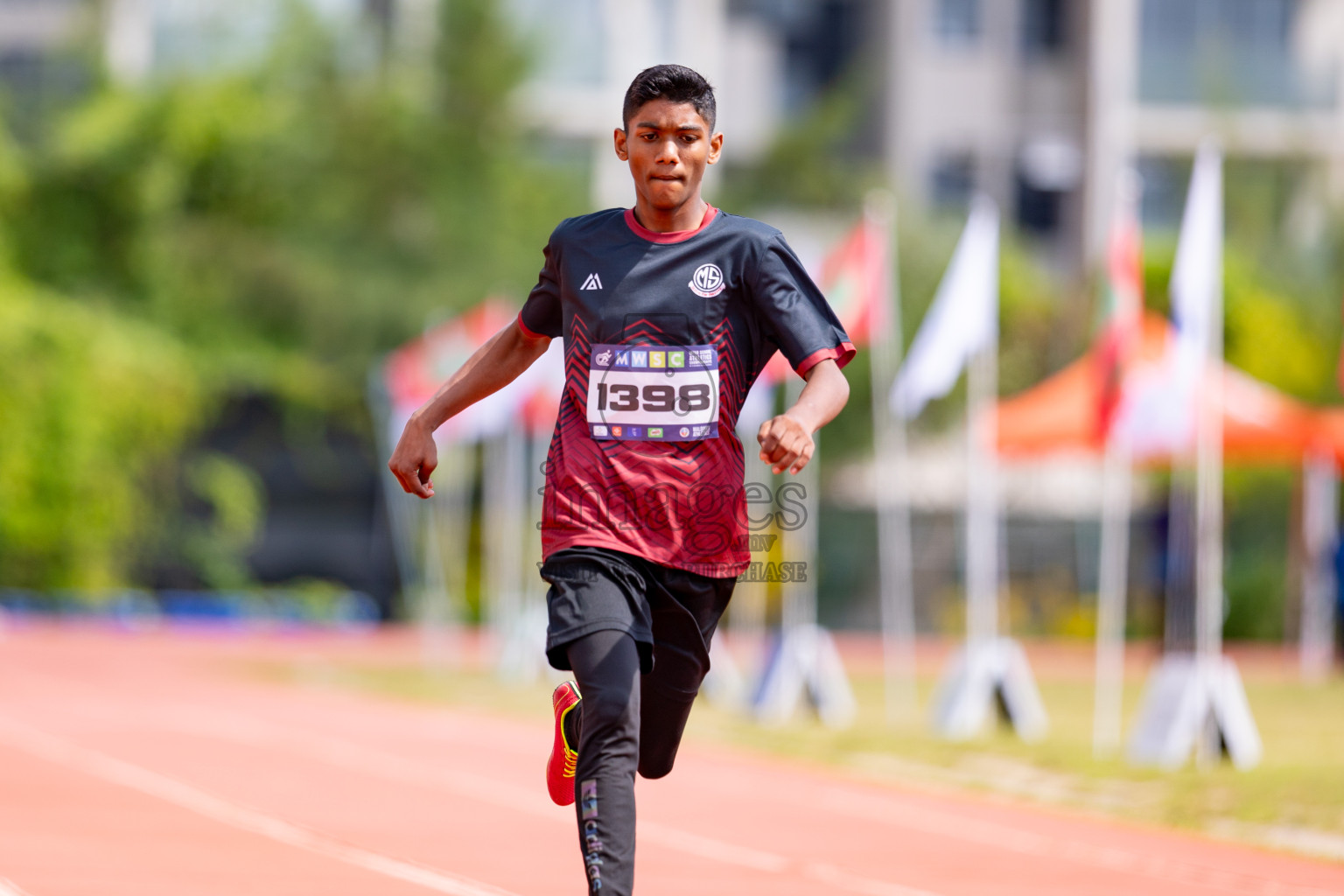 Day 3 of MWSC Interschool Athletics Championships 2024 held in Hulhumale Running Track, Hulhumale, Maldives on Monday, 11th November 2024. 
Photos by: Hassan Simah / Images.mv