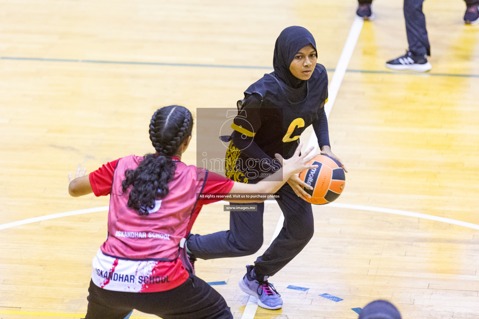 Day6 of 24th Interschool Netball Tournament 2023 was held in Social Center, Male', Maldives on 1st November 2023. Photos: Nausham Waheed / images.mv