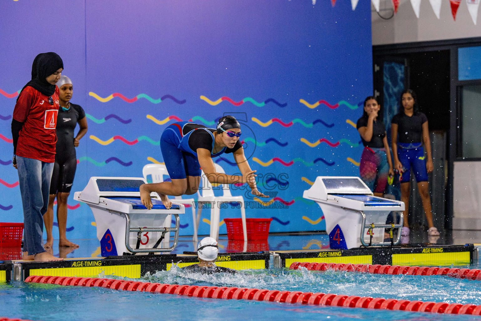 Day 4 of National Swimming Championship 2024 held in Hulhumale', Maldives on Monday, 16th December 2024. Photos: Hassan Simah / images.mv