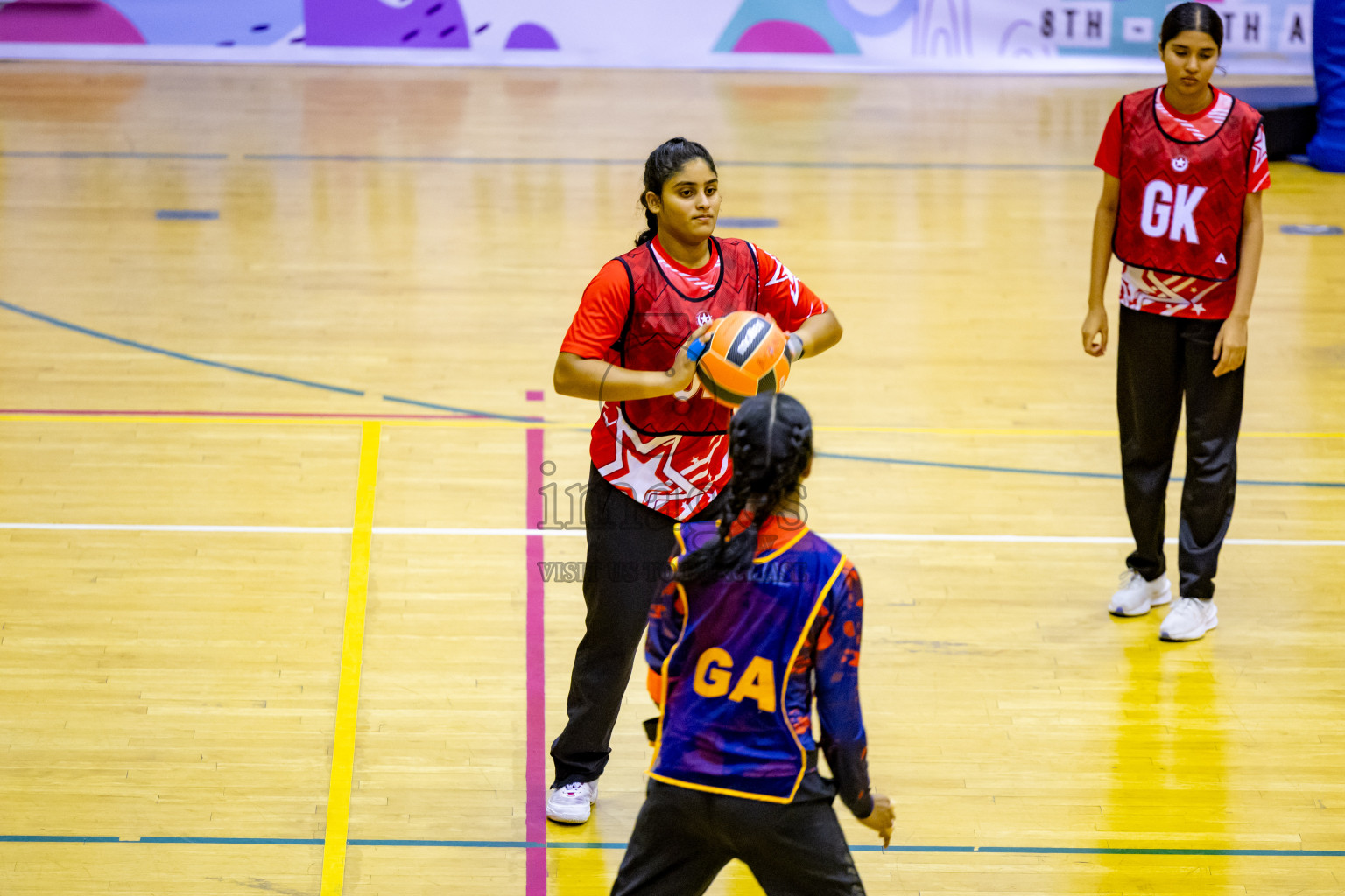 Day 6 of 25th Inter-School Netball Tournament was held in Social Center at Male', Maldives on Thursday, 15th August 2024. Photos: Nausham Waheed / images.mv