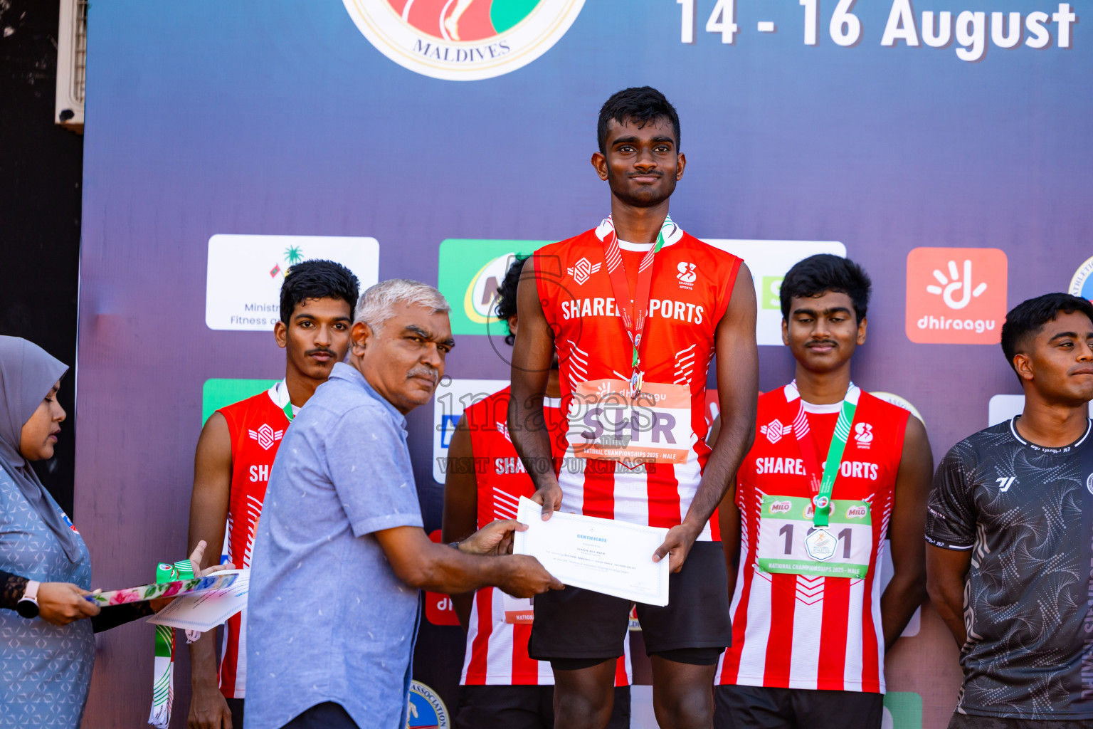 Day 3 of National Athletics Championship 2025 was held at Ekuveni Running Ground in Male', Maldives on Saturday, 16th August 2025. Photos: Nausham Waheed / images.mv