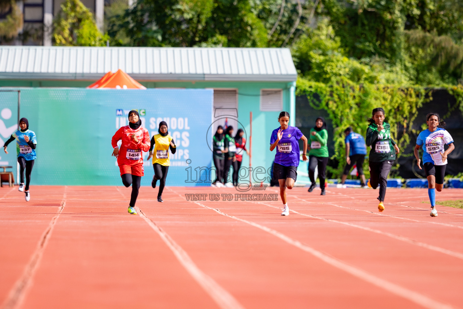 Day 3 of MWSC Interschool Athletics Championships 2024 held in Hulhumale Running Track, Hulhumale, Maldives on Monday, 11th November 2024. 
Photos by: Hassan Simah / Images.mv