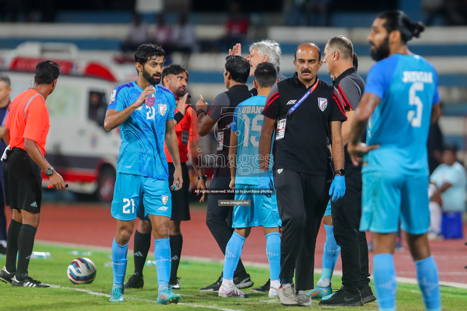 India vs Kuwait in SAFF Championship 2023 held in Sree Kanteerava Stadium, Bengaluru, India, on Tuesday, 27th June 2023. Photos: Nausham Waheed, Hassan Simah / images.mv