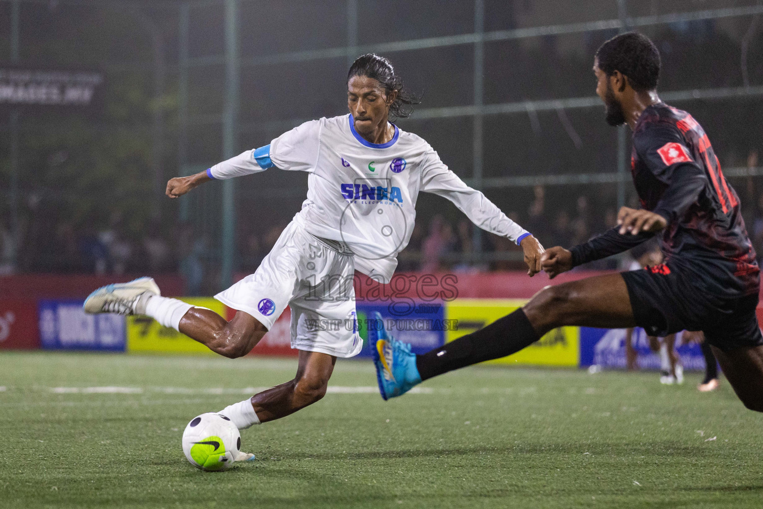 HA. Ihavandhoo vs HA. Muraidhoo in Day 1 of Golden Futsal Challenge 2024 was held on Monday, 15th January 2024, in Hulhumale', Maldives Photos: Nausham Waheed  / images.mv