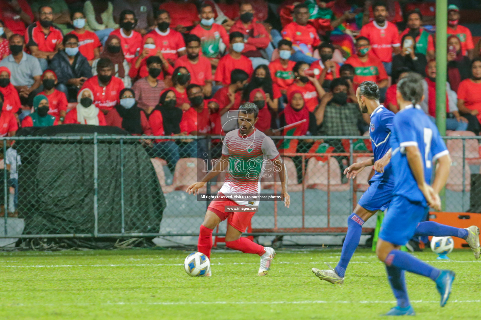 Maldives vs Nepal in SAFF Championship 2021 held on 1st October 2021 in Galolhu National Stadium, Male', Maldives