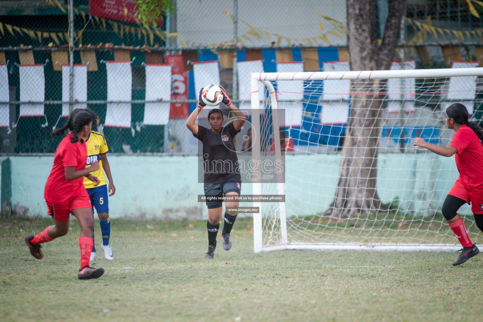 Friendly Match between Women Football's Academy vs Elizabeth Moir School held in Henveiru Stadium, Male' on 31st March 2019. (Photos: Ismail Thoriq / images.mv)