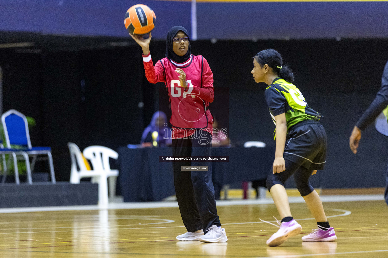 Day6 of 24th Interschool Netball Tournament 2023 was held in Social Center, Male', Maldives on 1st November 2023. Photos: Nausham Waheed / images.mv