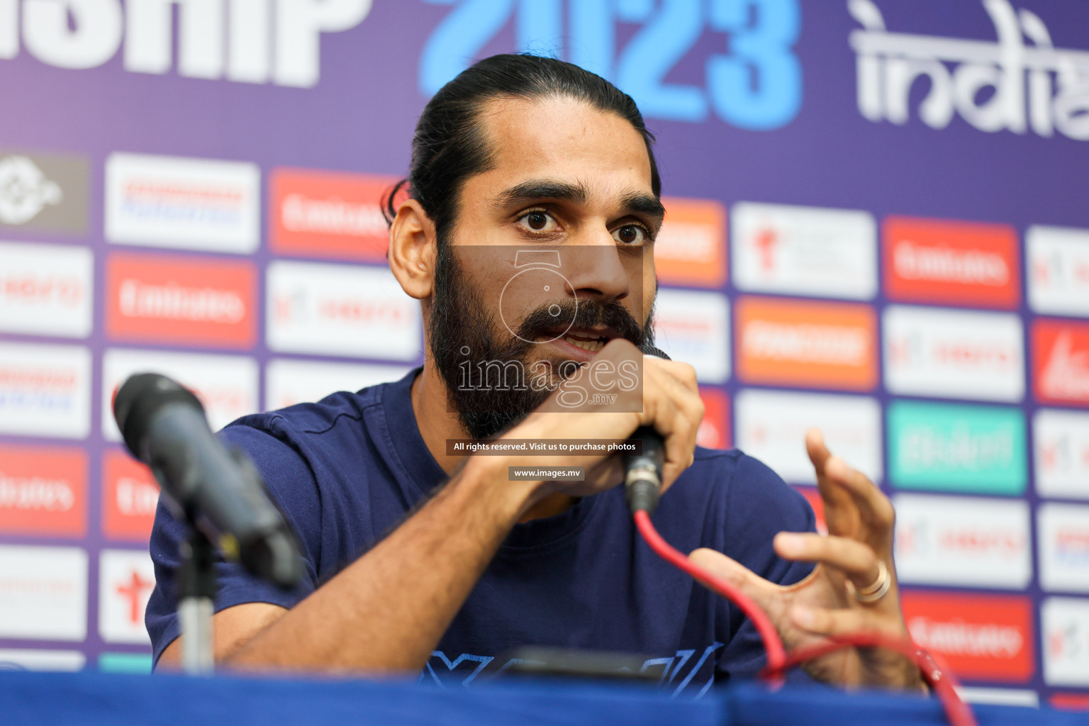 Saff Championship Final Pre-match press conference held in Sree Kanteerava Stadium, Bengaluru, India, on Monday, 3rd July 2023. Photos: Nausham Waheed / images.mv