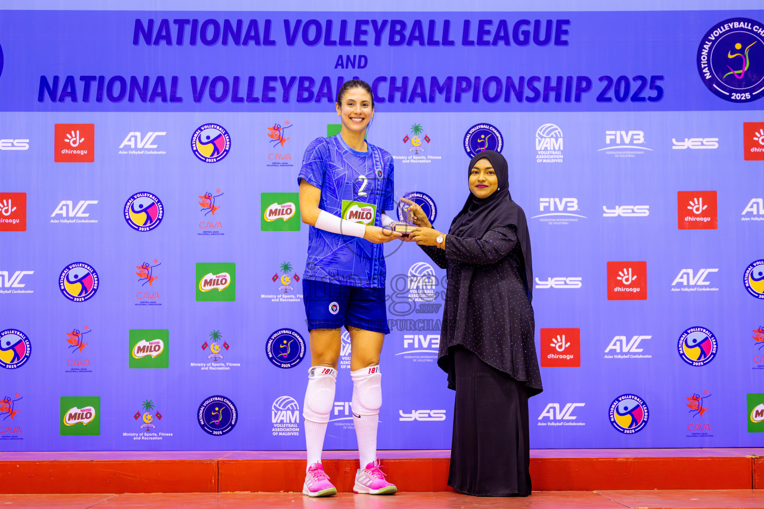 Police Club vs Club Wamco in the Final of Women's Division of National Volleyball League 2025 held in Male', Maldives on Sunday, 27th April 2025 at Social Center Indoor Hall Photos By: Nausham Waheed / images.mv