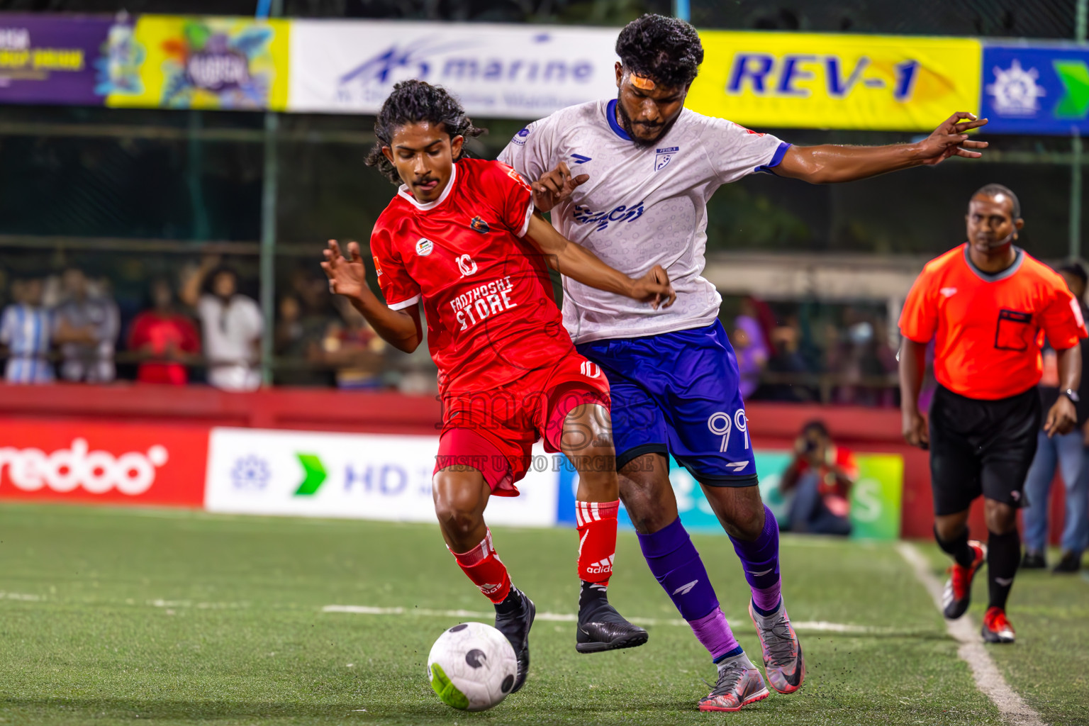 F Dharanboodhoo vs F Bilehdhoo in Day 24 of Golden Futsal Challenge 2024 was held on Wednesday , 7th February 2024 in Hulhumale', Maldives
Photos: Ismail Thoriq / images.mv