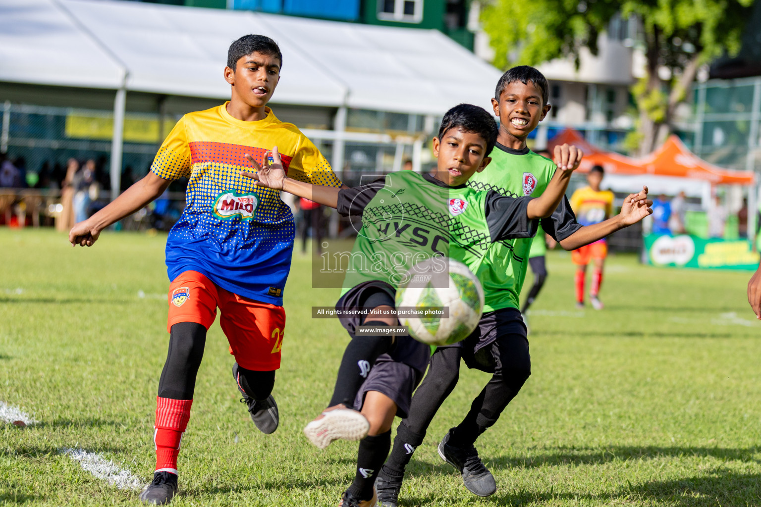 Day 1 of MILO Academy Championship 2023 (U12) was held in Henveiru Football Grounds, Male', Maldives, on Friday, 18th August 2023.