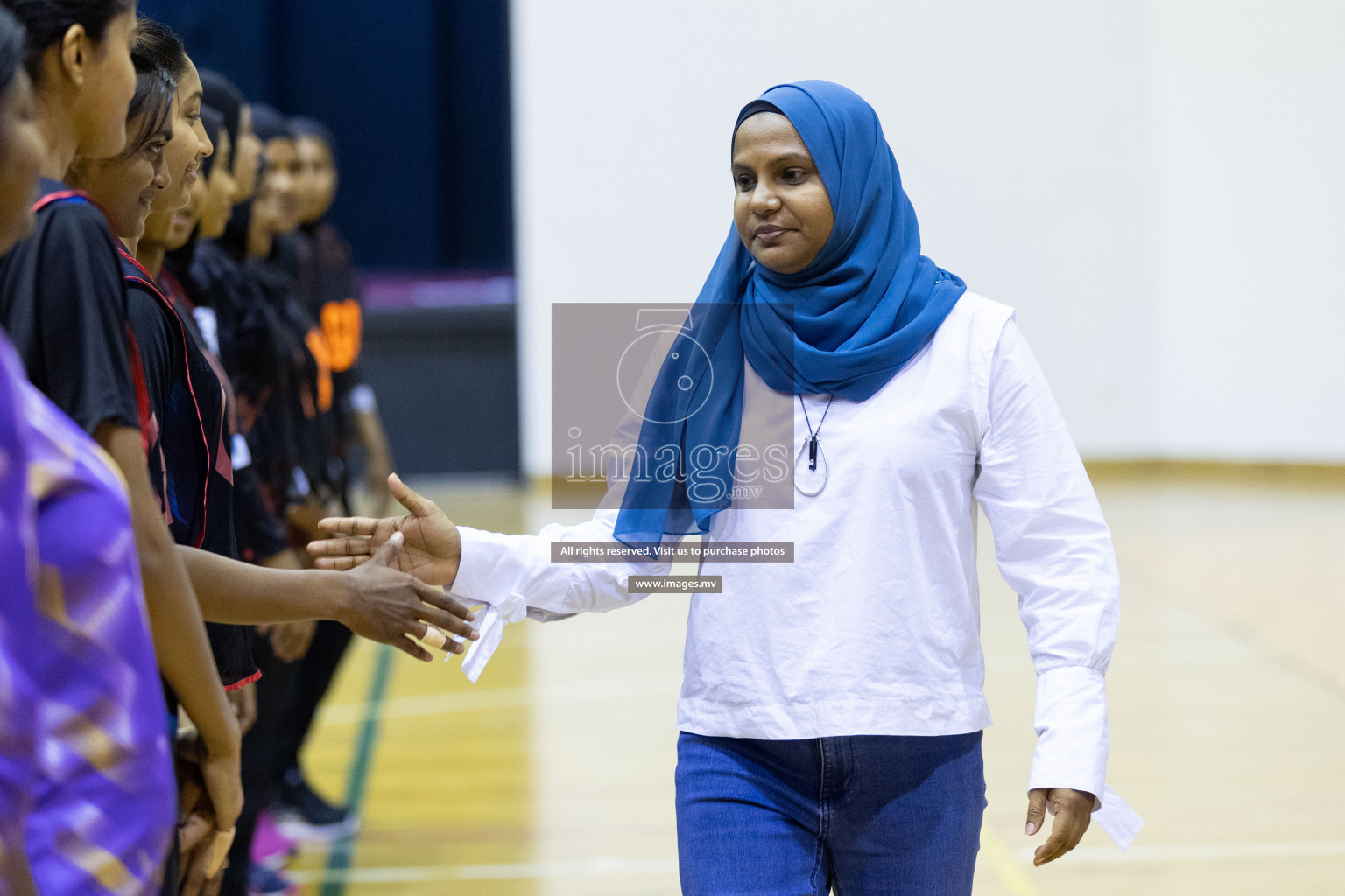 Club Matrix vs Youth United Sports Club in the Milo National Netball Tournament 2022 on 19 July 2022, held in Social Center, Male', Maldives. Photographer: Shuu / Images.mv