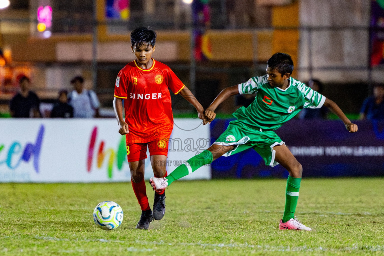 Victory Sports Club vs Hurriyya Sports Club (U12) in Day 9 of Dhivehi Youth League 2024 held at Henveiru Stadium on Saturday, 14th December 2024. Photos: Nausham Waheed / Images.mv