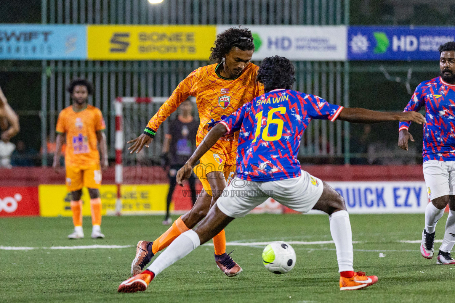 GA. Maamendhoo vs GA. Nilandhoo in Day 1 of Golden Futsal Challenge 2024 was held on Monday, 15th January 2024, in Hulhumale', Maldives Photos: Nausham Waheed  / images.mv