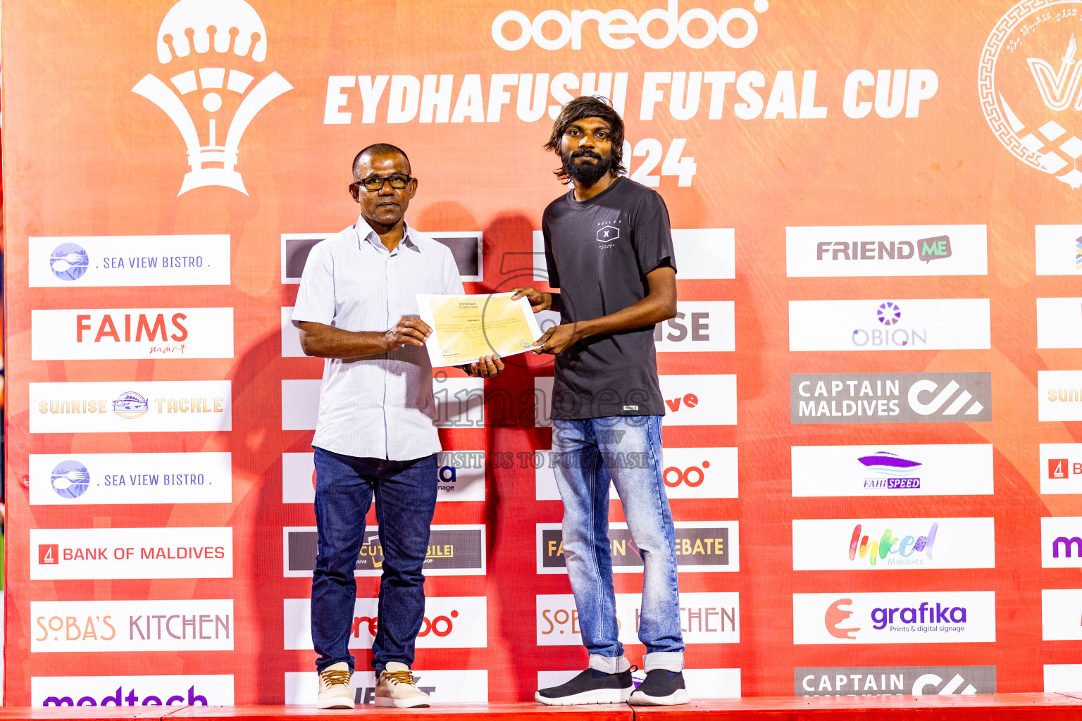 CC Sports Club vs Afro SC in the final of Eydhafushi Futsal Cup 2024 was held on Wednesday , 17th April 2024, in B Eydhafushi, Maldives Photos: Nausham Waheed / images.mv