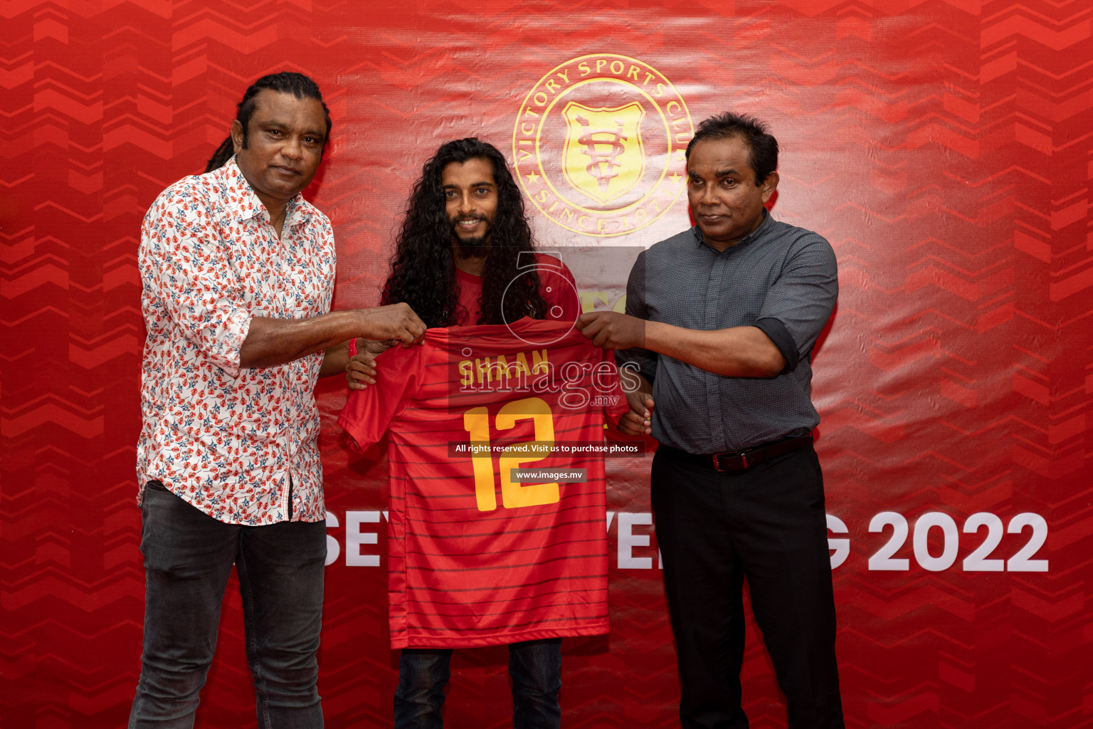 Victory Sports Club Jersey Unveiling 2022 on 14th July 2022, held in Jamaaludheen School Hall, Male', Maldives  Photos: Hassan Simah / Images.mv