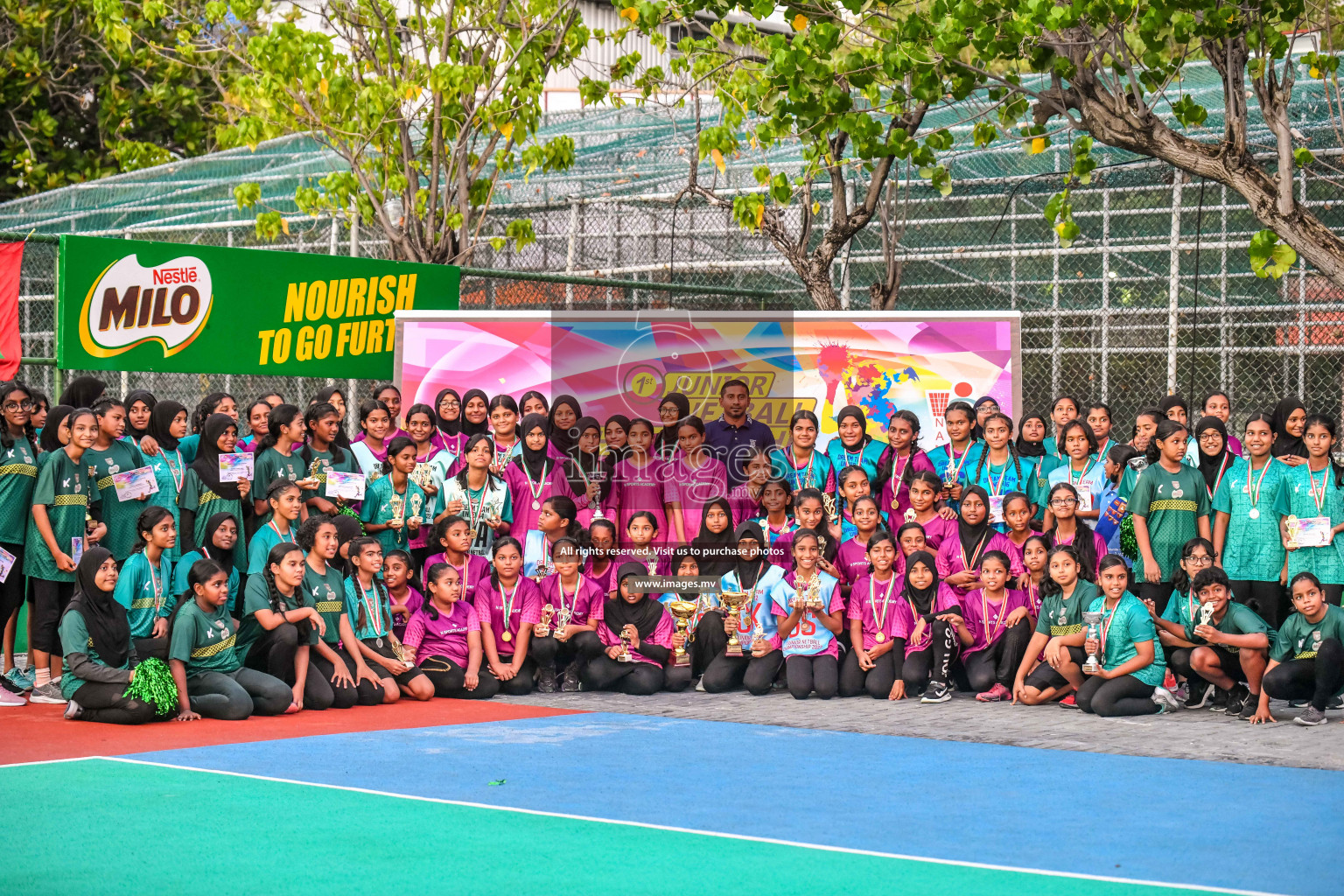 Final of Junior Netball Championship 2022 held in Male', Maldives on 19th March 2022. Photos by Nausham Waheed