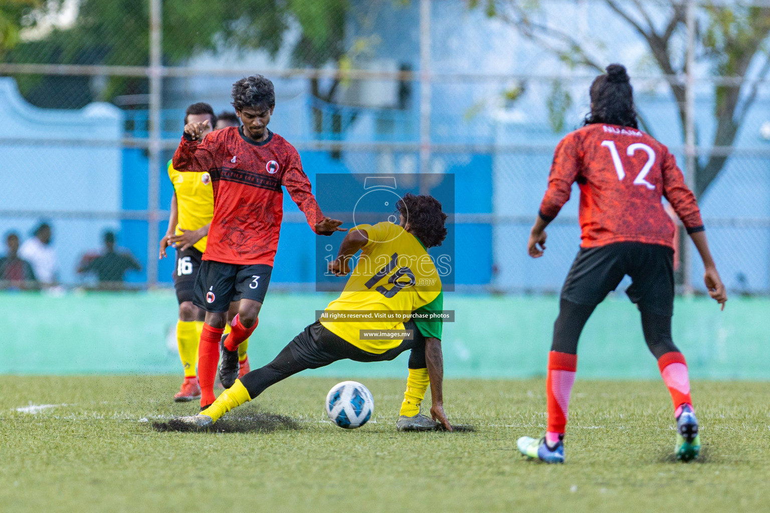 Little Town Sports vs  Lorenzo Sports Club in the 2nd Division 2022 on 16th July 2022, held in National Football Stadium, Male', Maldives Photos: Hassan Simah / Images.mv