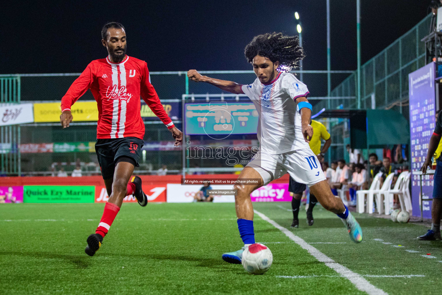 GA. Kanduhulhudhoo vs GA. Nilandhoo in Day 7 of Golden Futsal Challenge 2023 on 11 February 2023 in Hulhumale, Male, Maldives